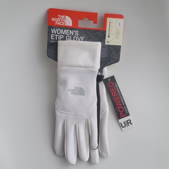 The North Face Accessories - The North Face Women's ETip Glove Large White Touch Screen Comp.  700053263871
